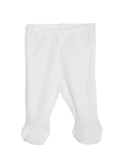 Byxor med fötter för nyfödda - Off white