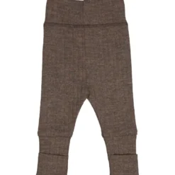 Byxor med Vikbar Mudd Woolly - Walnut Melange
