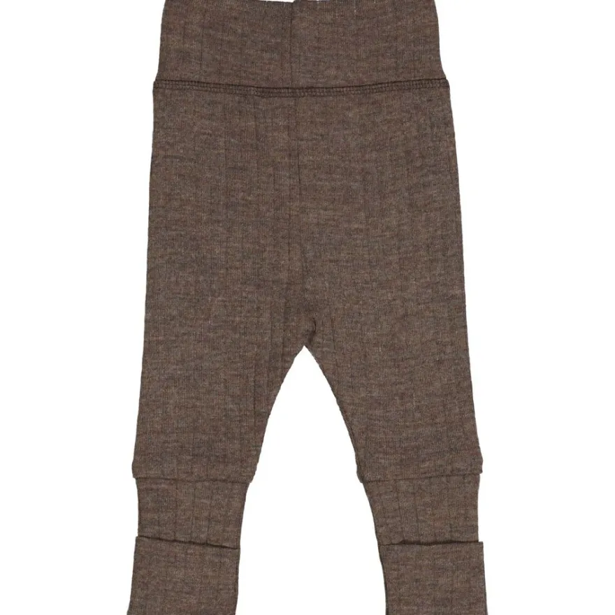 Byxor med Vikbar Mudd Woolly - Walnut Melange