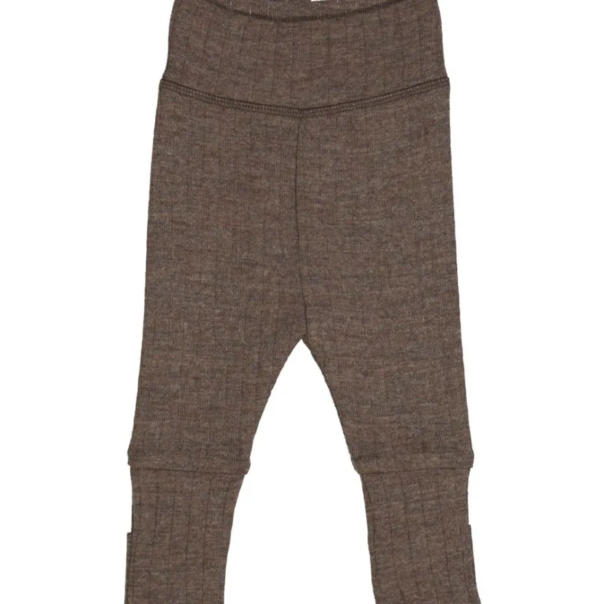 Byxor med Vikbar Mudd Woolly - Walnut Melange