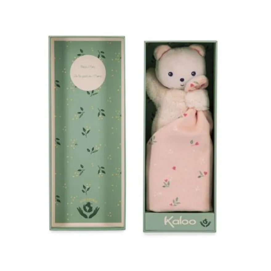 Carre Douceur Doudou Bear Leaves Of Love 17cm