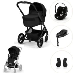 Cybex Balios Duovagn Inkl. Cybex Cloud G3 Och Bas G3 - Moon Black