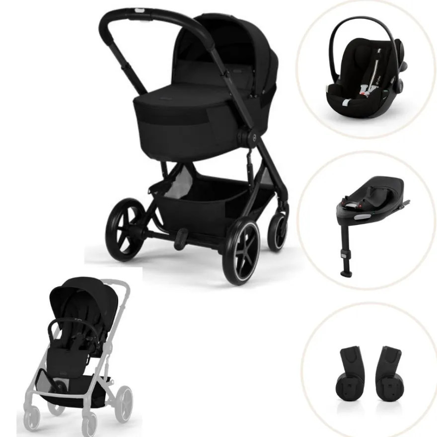 Cybex Balios Duovagn Inkl. Cybex Cloud G3 Och Bas G3 - Moon Black
