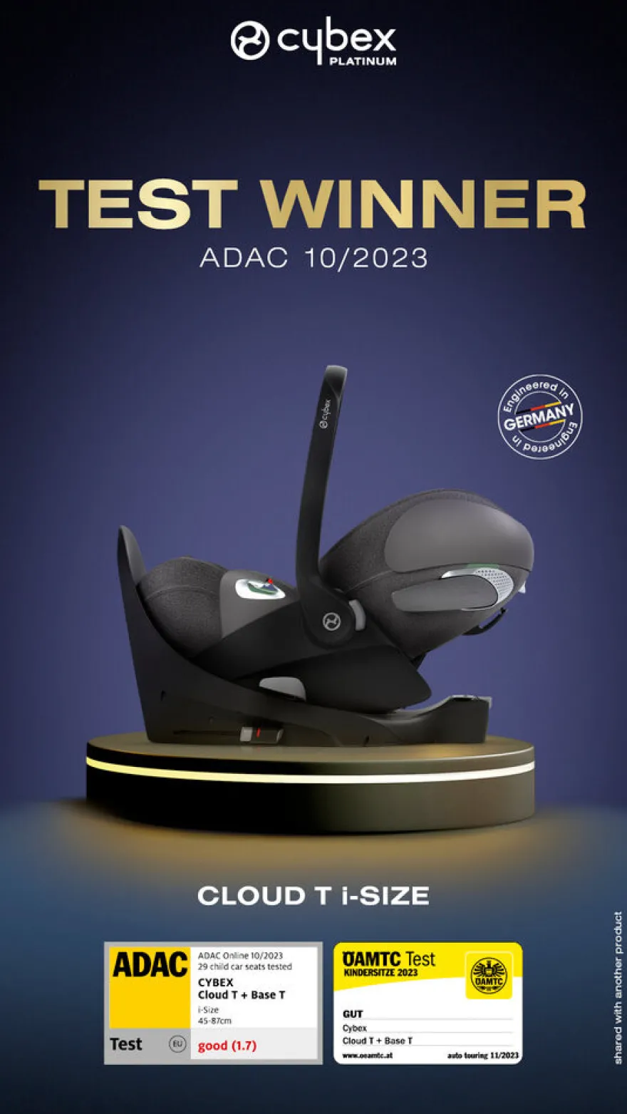 Cybex Cloud T i-Size Babyskydd Inkl. Bas - Sepia Black