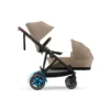 Cybex e-Gazelle Syskonvagn - Almond Beige