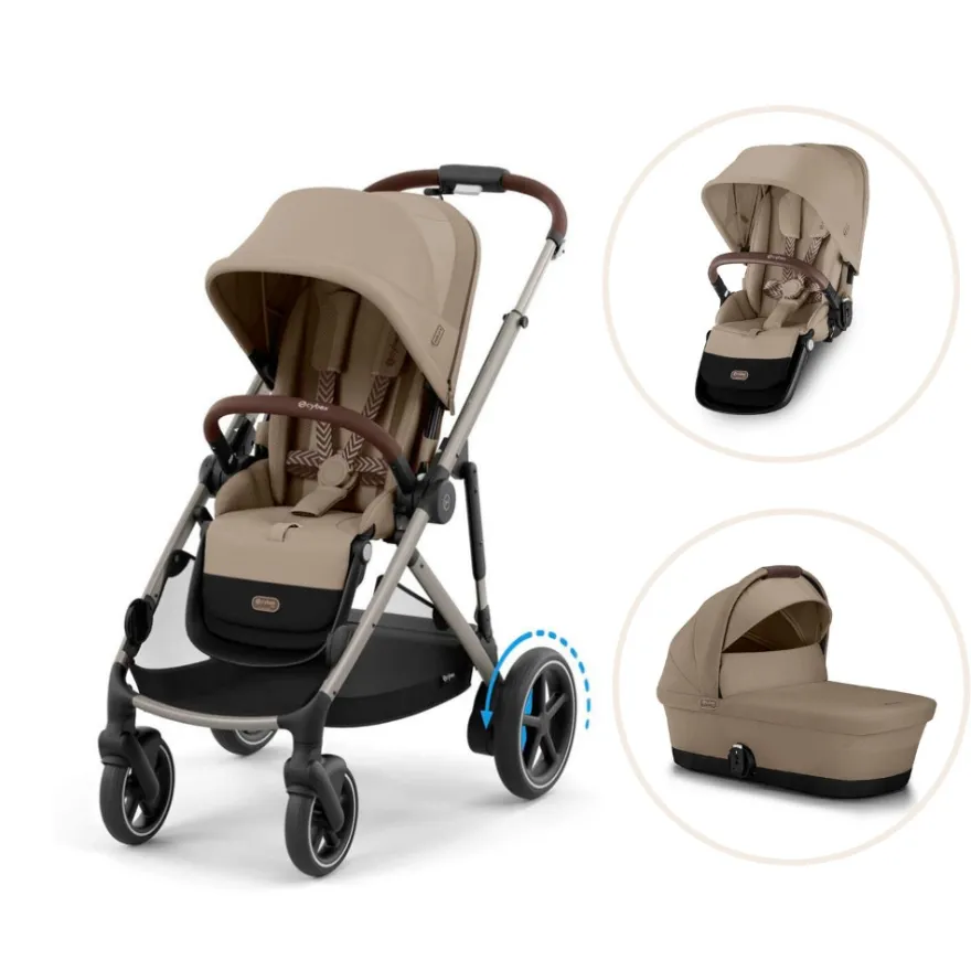 Cybex e-Gazelle Syskonvagn - Almond Beige