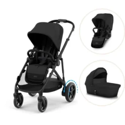 Cybex e-Gazelle Syskonvagn - Moon Black