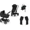 Cybex Eos Barnvagn Inkl. Aton B2 Med Bas Och Adapter - Moon Black/Black