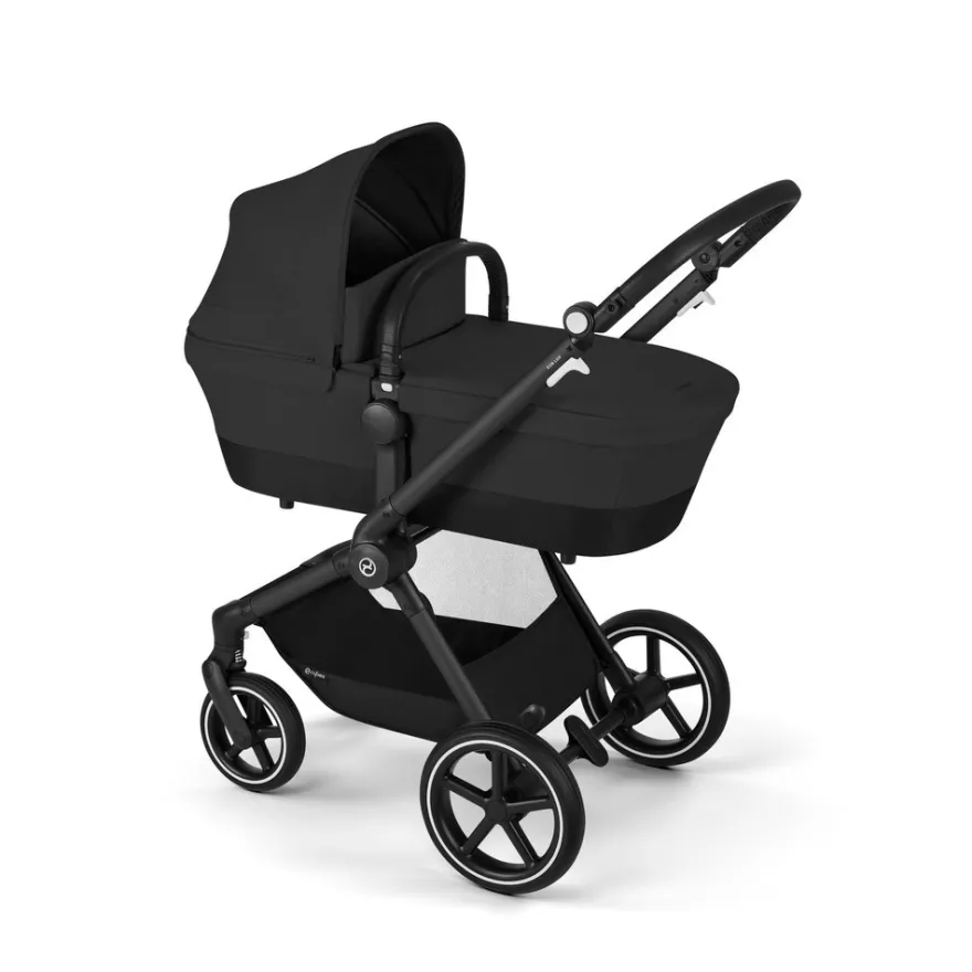 Cybex Eos Barnvagn Inkl. Aton B2 Med Bas Och Adapter - Moon Black/Black