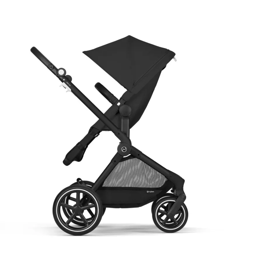 Cybex Eos Barnvagn Inkl. Aton B2 Med Bas Och Adapter - Moon Black/Black