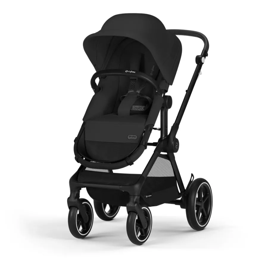 Cybex Eos Barnvagn Inkl. Aton B2 Med Bas Och Adapter - Moon Black/Black