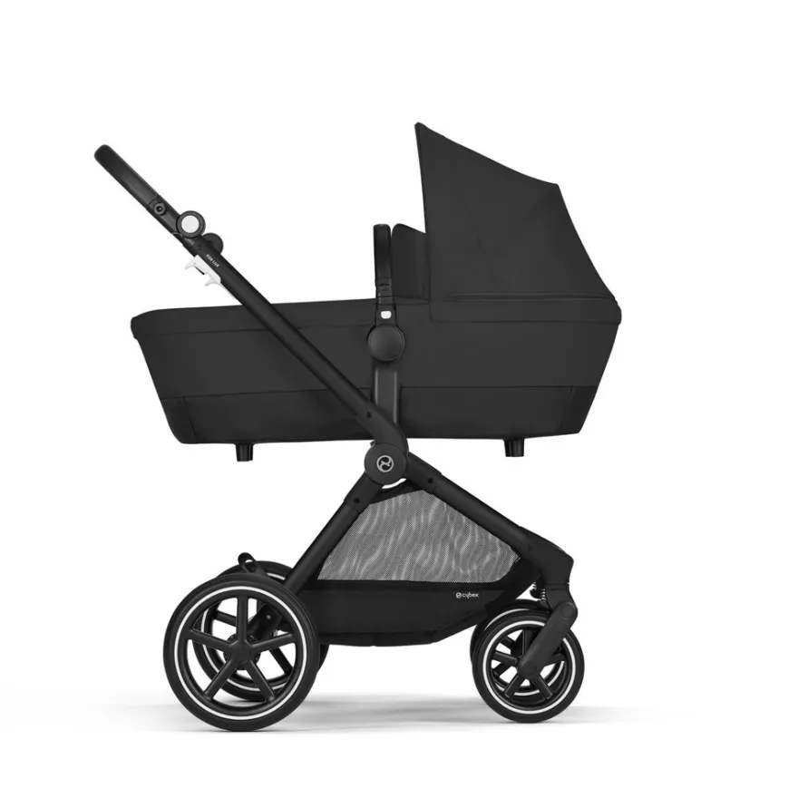 Cybex Eos Barnvagn Inkl. Aton B2 Med Bas Och Adapter - Moon Black/Black