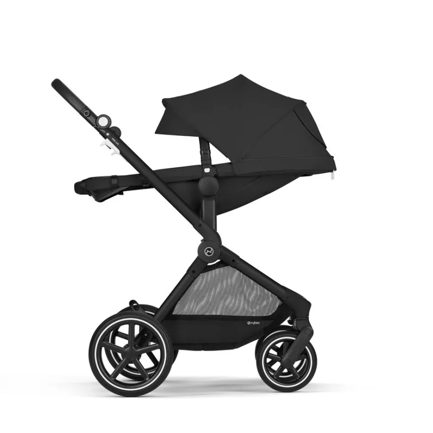 Cybex Eos Barnvagn Inkl. Aton B2 Med Bas Och Adapter - Moon Black/Black