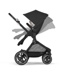 Cybex Eos Barnvagn Inkl. Aton B2 Med Bas Och Adapter - Moon Black/Black