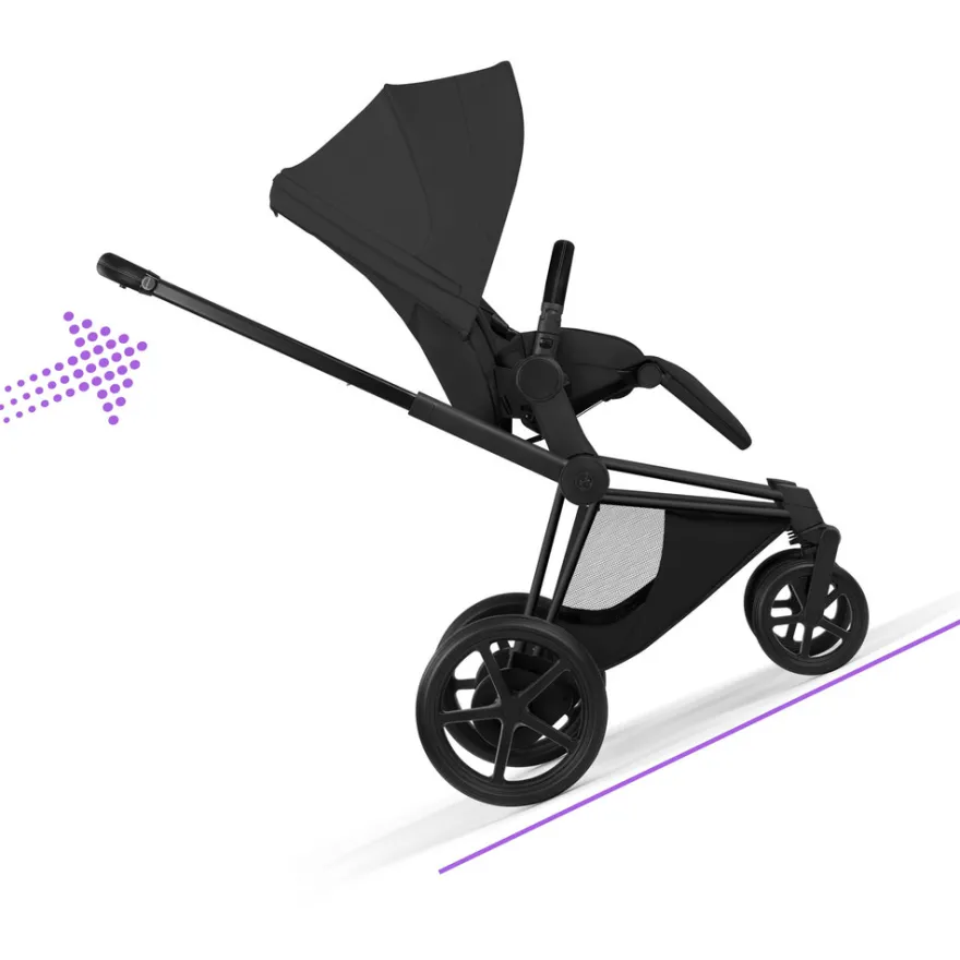 Cybex e-Priam Style Barnvagn Inkl. Cloud G3 Og Base G3 - Sepia Black/Matt Black