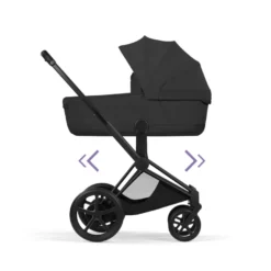 Cybex e-Priam Style Barnvagn Inkl. Cloud G3 Og Base G3 - Sepia Black/Matt Black