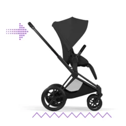 Cybex e-Priam Style Barnvagn Inkl. Cloud G3 Og Base G3 - Sepia Black/Matt Black