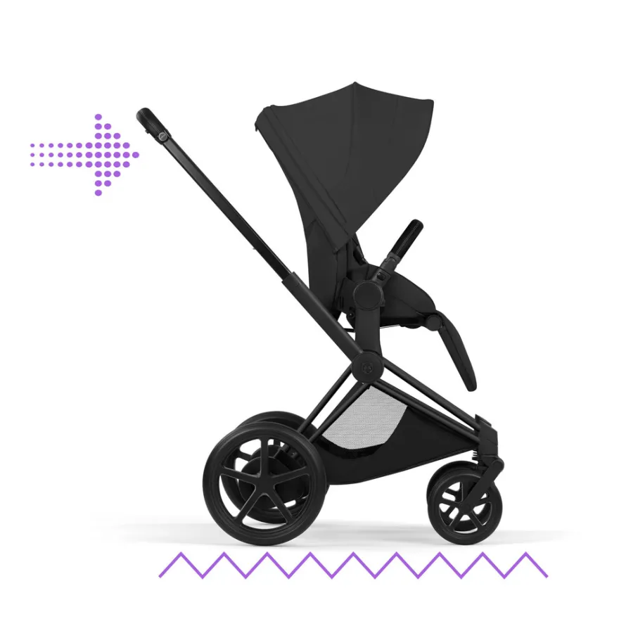 Cybex e-Priam Style Barnvagn Inkl. Cloud G3 Og Base G3 - Sepia Black/Matt Black