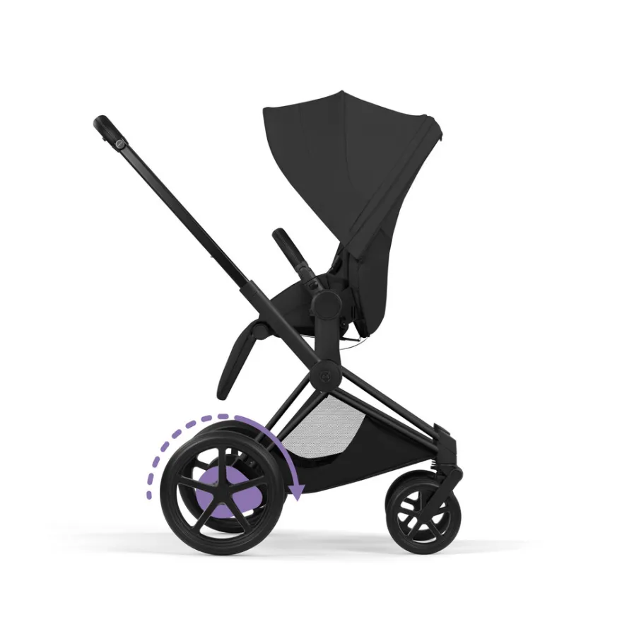 Cybex e-Priam Style Barnvagn Inkl. Cloud G3 Og Base G3 - Sepia Black/Matt Black
