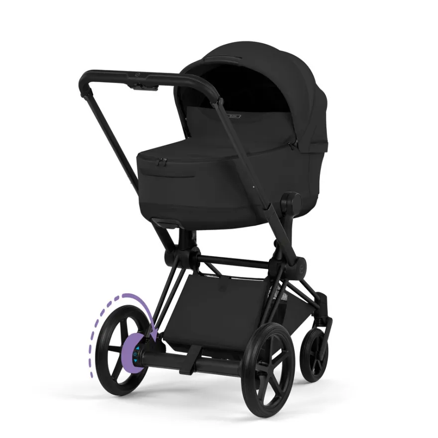 Cybex e-Priam Style Barnvagn Inkl. Cloud G3 Og Base G3 - Sepia Black/Matt Black