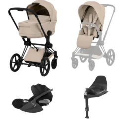 Cybex Priam Barnvagn inkl. Cloud T Paket - Cozy Beige/Black