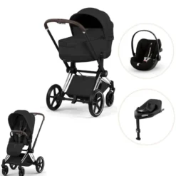 Cybex Priam Style Barnvagn Inkl. Cloud G3 & Bas G3 - Sepia Black/Chrome Brown