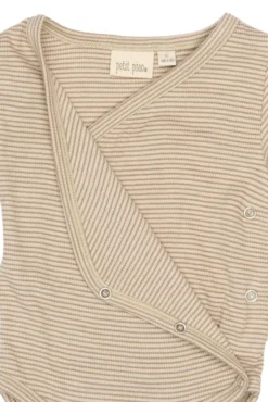 Dian Långärmad Body - Pure Cashmere/Dark Off White