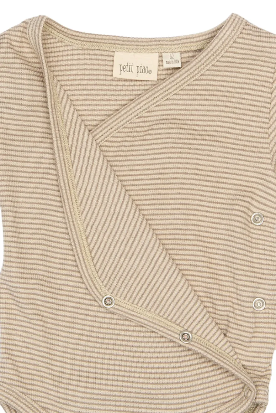 Dian Långärmad Body - Pure Cashmere/Dark Off White