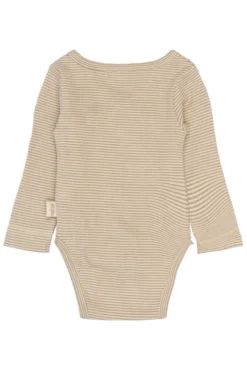 Dian Långärmad Body - Pure Cashmere/Dark Off White