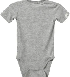 Dicte Kortärmad Body - Grey Melange