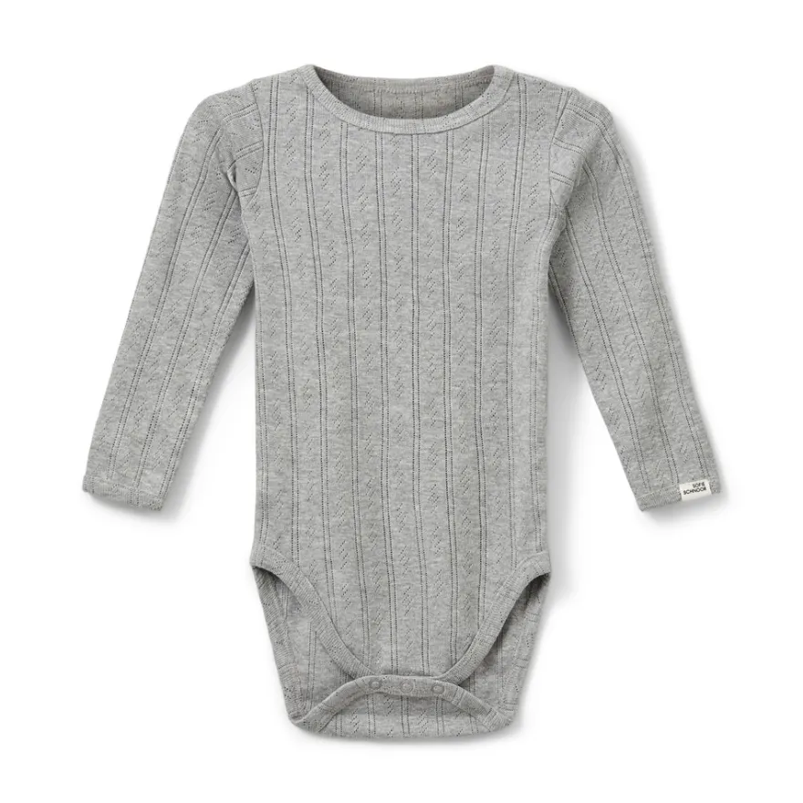 Dicte Långärmad Body - Grey mel
