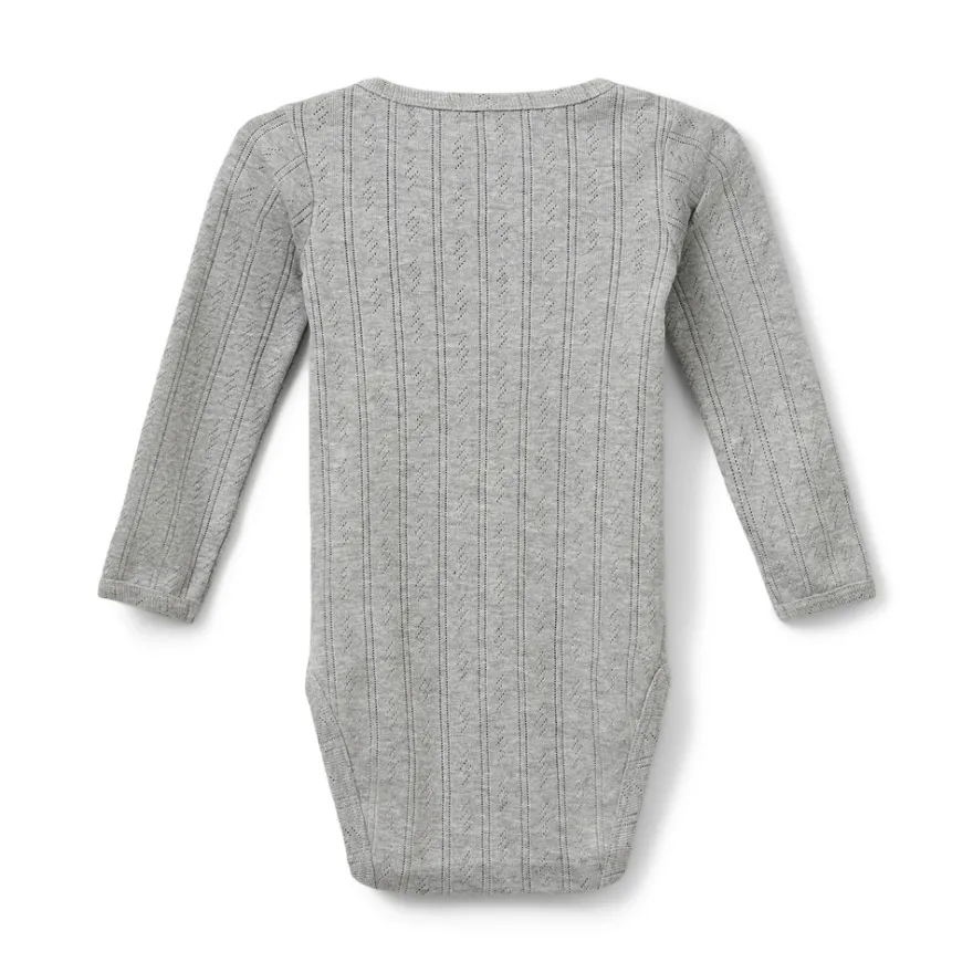 Dicte Långärmad Body - Grey mel