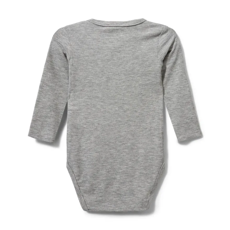 Dicte Långärmad Body - Grey Melange