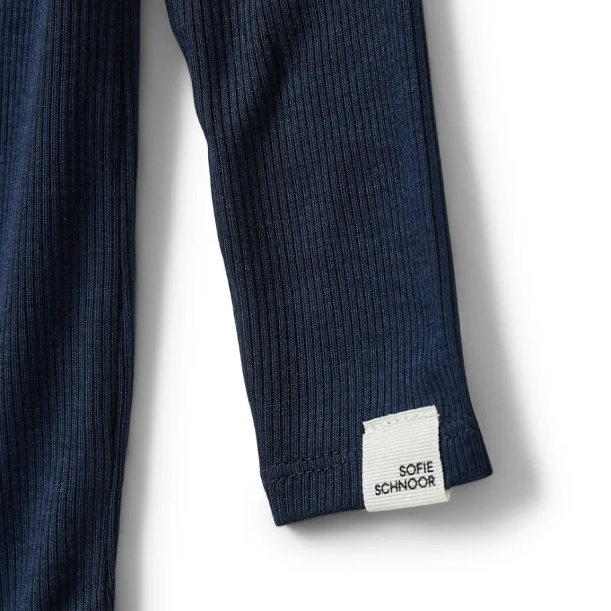 Dicte Långärmad Body - Navy Blue