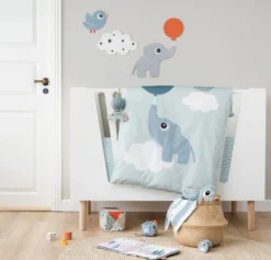 Done By Deer Baby Påslakanset 70x100 cm - Elphee Blue