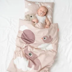 Done By Deer Baby Påslakanset 70x100 cm - Elphee Powder