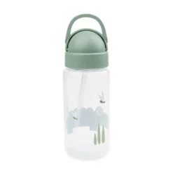 Done By Deer Flaska Med Sugrör 350 ml. - Croco Green