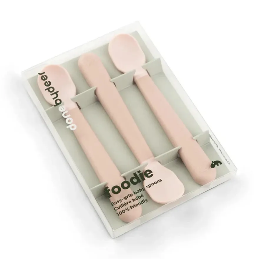 Done By Deer Foodie Easy-Grip Babysked 3-pack - Rosa