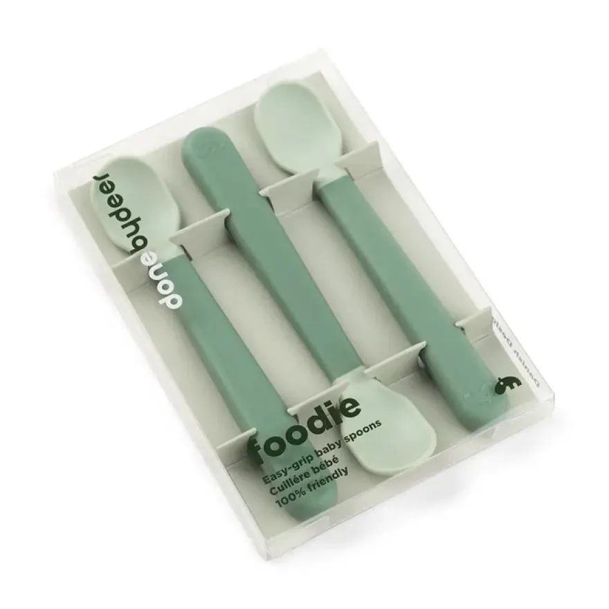 Done By Deer Foodie Easy-Grip Babysked 3-pack - Grön