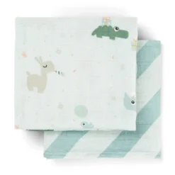 Done By Deer Muslinfilt 2-pack - Celebration Blå