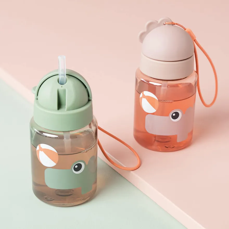Done By Deer Sugrörsflaska 280 ml. - Playground - Green