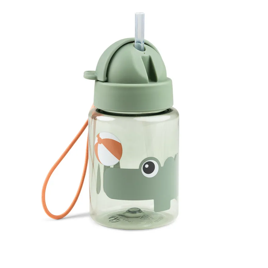 Done By Deer Sugrörsflaska 280 ml. - Playground - Green