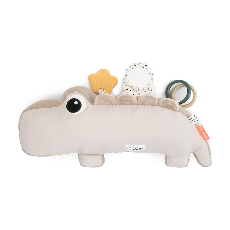 Done By Deer Tummy Time Aktivitetsleksak Croco - Sand