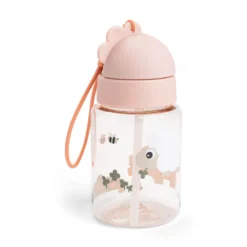 Done By Deer Vattenflaska Med Sugrör - Tiny Farm Pudder 208 ML