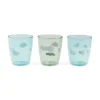 Done By Deer Yummy Mini Glas 3 -pack - Happy Clouds Grön