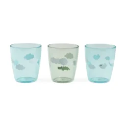 Done By Deer Yummy Mini Glas 3 -pack - Happy Clouds Grön