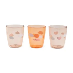 Done By Deer Yummy Mini Glas 3 -pack - Happy Clouds Papaya
