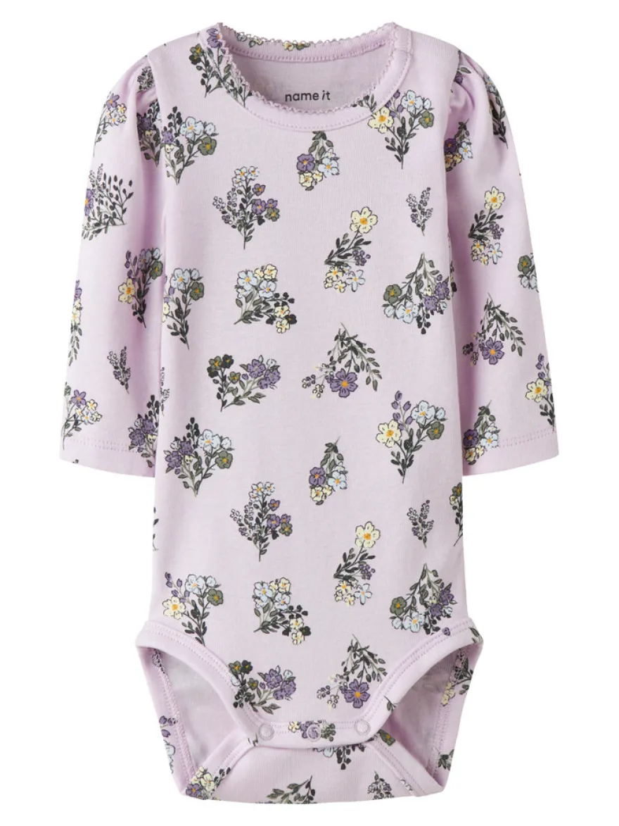 Doritta Långärmad Body - Lavender Fog