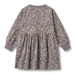 Dorthea Jersey Klänning - Purple stone flowers