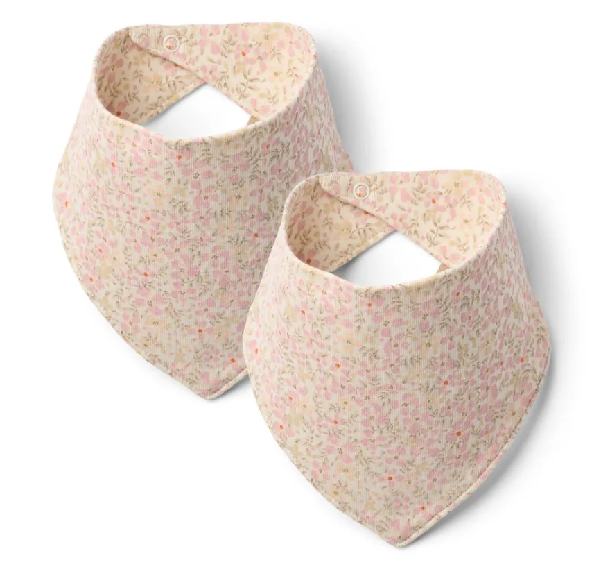 Eden Bib 2-Pack - Coral Flowers